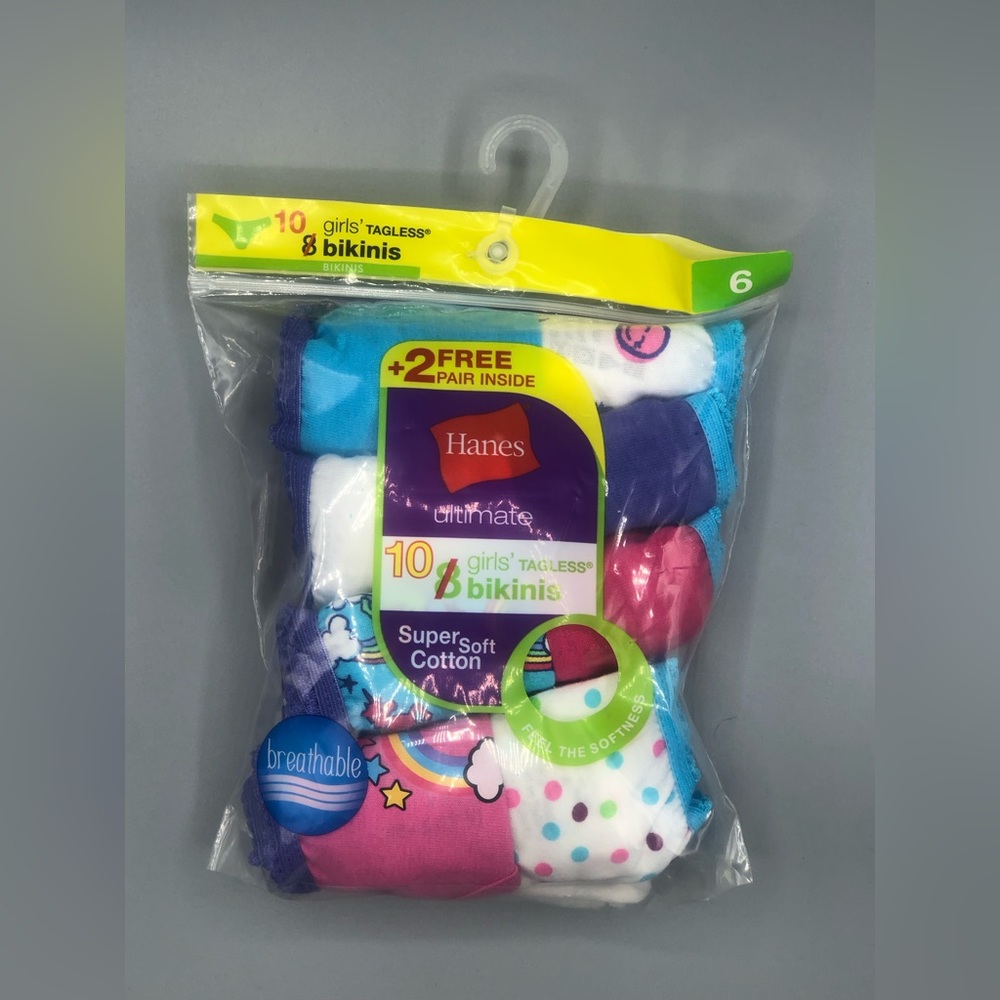 Girls Hanes underwear Sizes 6 Bikini style
